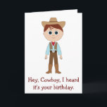 grattis på födelsedagen, Cowboy for Grandson Kort<br><div class="desc">Det här är för den lilla pojken som bara kärlek är den Westerna livsstilen. Om du vill matcha artiklar skriver du "penguincornerstore cowboyen" i Zazzle-sökningen pub.</div>