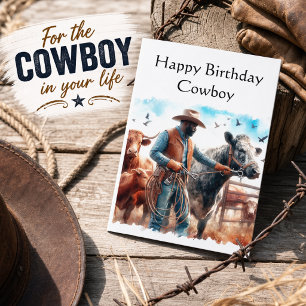 Grattis på födelsedagen Cowboy gratulationskort Kort
