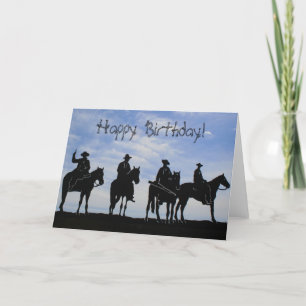 Grattis på födelsedagen cowboyhälsningskort kort