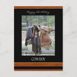 Grattis på födelsedagen Cowboyvykort Vykort