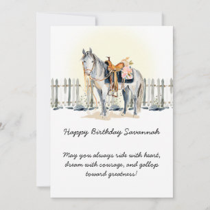 Grattis på födelsedagen Cowgirl Horse Lover Birthd Kort