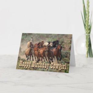 Grattis på födelsedagen Cowgirl Kort