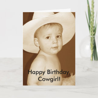 Grattis på födelsedagen, Cowgirl! Kort