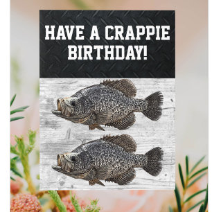 Grattis på födelsedagen Crappie Fishing Angler Anp Kort