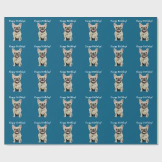 Grattis på födelsedagen -Cream Fransk Bulldog Presentpapper