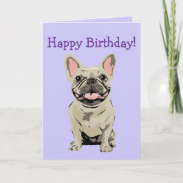 Grattis på födelsedagen -Cream French Bulldog Kort