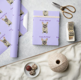 Grattis på födelsedagen -Cream French Bulldog Presentpapper
