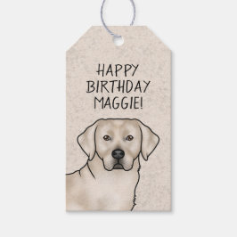 Grattis på födelsedagen Cream Labrador Retriever L Presentetikett