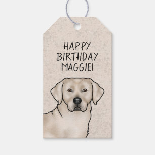 Grattis på födelsedagen Cream Labrador Retriever L Presentetikett