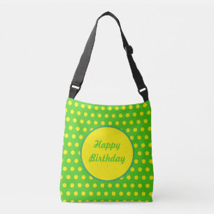 Grattis på födelsedagen Crossbody Bag (Neon-Grönte Axelväska