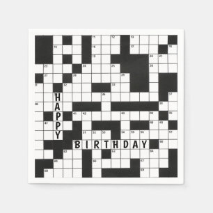 Grattis på födelsedagen Crossword Puzzle Pappersservett