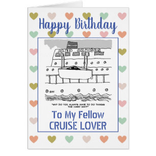 Grattis på födelsedagen Cruise Älskare Hälsningskort