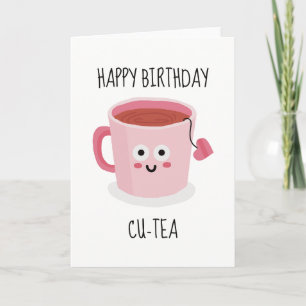 Grattis på födelsedagen Cu-tea-lusastiskt kort