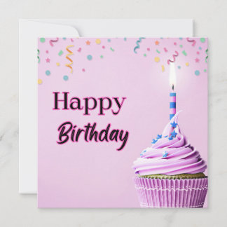 Grattis på födelsedagen Cupcake Födelsedagsgratula Inbjudningar
