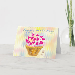 grattis på födelsedagen CUPCAKE-kort Kort