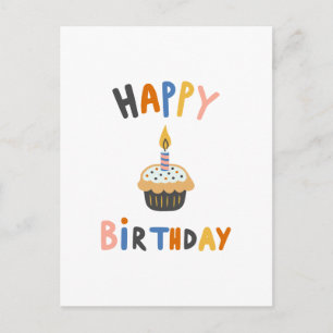 Grattis på födelsedagen-cupcake vykort