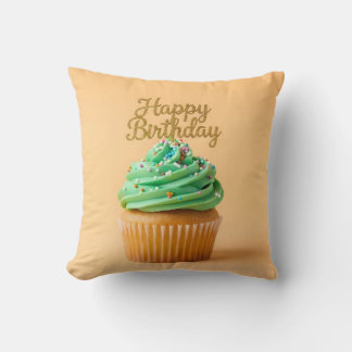 Grattis på födelsedagen cupcakes kudde