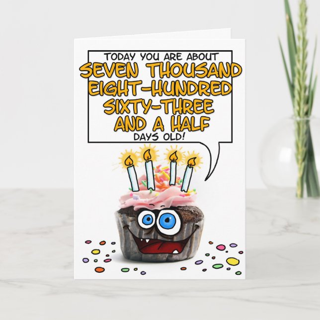 Grattis på födelsedagen Cupkaka - 21 år gammal Kort (Framsida)