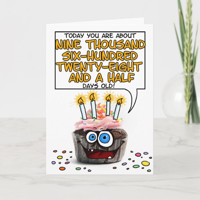 Grattis på födelsedagen Cupkaka - 26 år gammal Kort (Framsida)