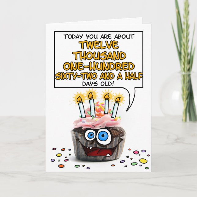 Grattis på födelsedagen Cupkaka - 33 år gammal Kort (Framsida)