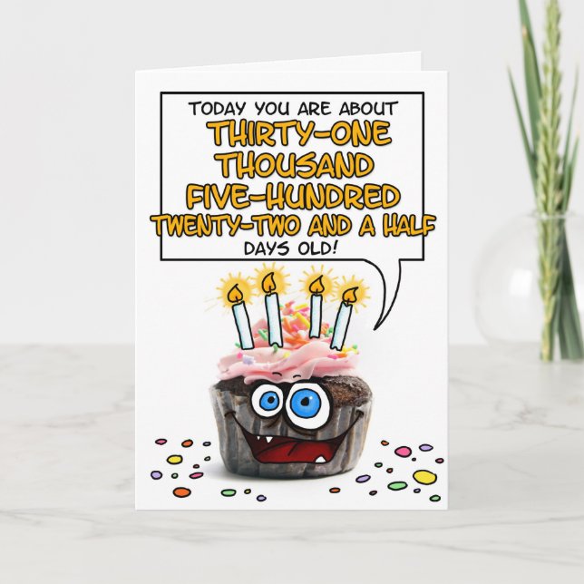 Grattis på födelsedagen Cupkaka - 86 år gammal Kort (Framsida)