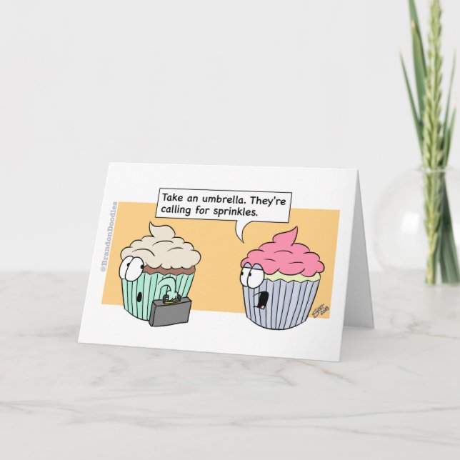 Grattis på födelsedagen - Cupkaka Sprinkles (1) Kort (Framsida)