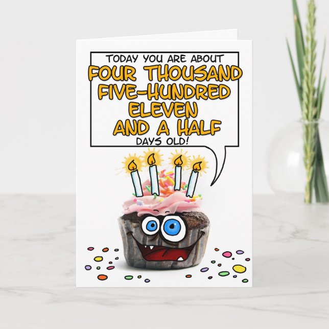 Grattis på födelsedagen Cupkaka - tolv år gammal Kort (Framsida)