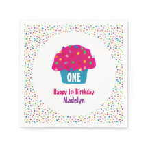 Grattis på födelsedagen Cuptårta Frosted Sprinkles