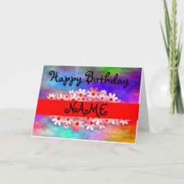 Grattis på födelsedagen Customize Namn Kort