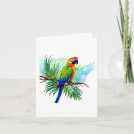Grattis på födelsedagen | Cute AI-genererad Macaw  Kort