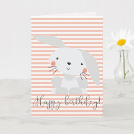 Grattis på födelsedagen - Cute Bunny Kids Kort