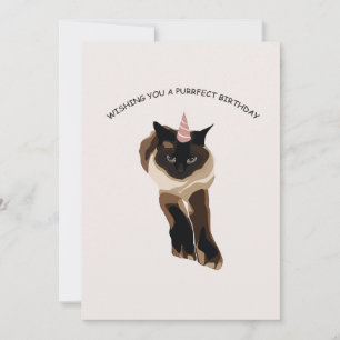 Grattis på födelsedagen Cute Cat Tack Kort