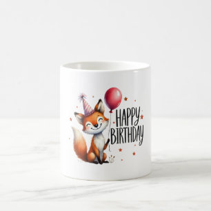 Grattis på födelsedagen - Cute Fox Mugg