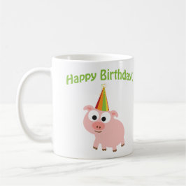 Grattis på födelsedagen! Cute Gris Kaffemugg