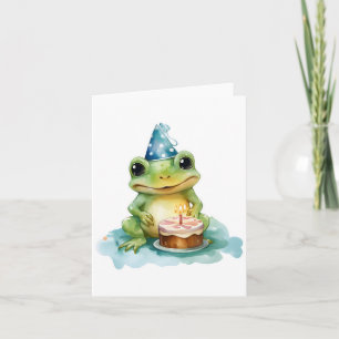Grattis på födelsedagen Cute groda Inbjudan