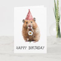 Grattis på födelsedagen Cute Hamster