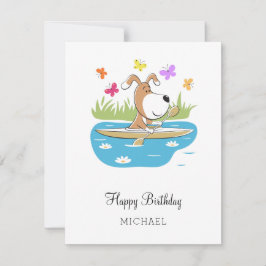 Grattis på födelsedagen Cute Hund Puppy Kayak Kaya
