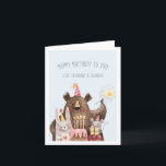 Grattis på födelsedagen | Cute Kids Party Animals Kort<br><div class="desc">Det här vackra födelsedagskortet är perfekt för alla mottagare. Lägg till ett anpassningsbar-meddelande för extra-personligens beröring. Lägg till anpassningsbarnas ordalydelse i den här designen genom att använda rutorna "Redigera den här designmallen" på objektets höger eller klicka på den blå "Anpassa den" om du vill ordna texten, ändra typsnitt och färg...</div>