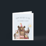 Grattis på födelsedagen | Cute Kids Party Animals Kort<br><div class="desc">Det här vackra födelsedagskortet är perfekt för alla mottagare. Lägg till ett anpassningsbar-meddelande för extra-personligens beröring. Lägg till anpassningsbarnas ordalydelse i den här designen genom att använda rutorna "Redigera den här designmallen" på objektets höger eller klicka på den blå "Anpassa den" om du vill ordna texten, ändra typsnitt och färg...</div>