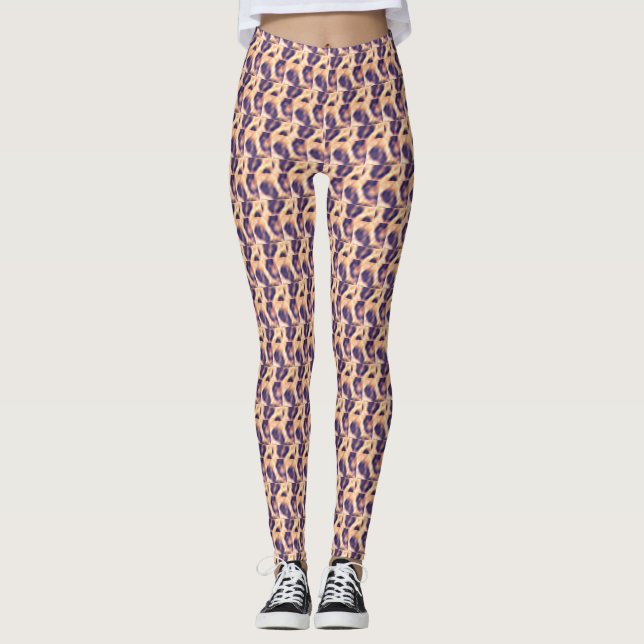 Grattis på födelsedagen Cute Leopard Mönster Leggings (Framsida)