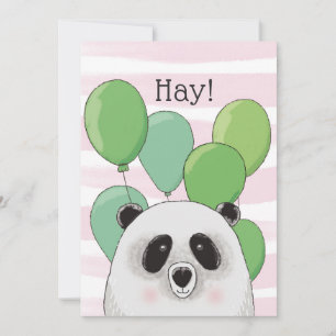 Grattis på födelsedagen. Cute panda. Djurkort för Julkort