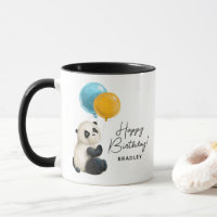 Grattis på födelsedagen Cute Panda Personlig Namn