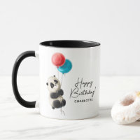 Grattis på födelsedagen Cute Panda Personlig Namn