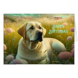 Grattis på födelsedagen Cute Pet Labrador Hund Lan Hälsningskort