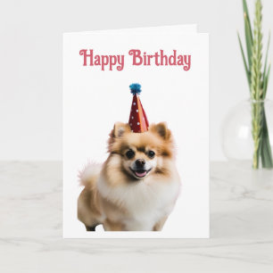 Grattis på födelsedagen Cute Pommern Kort