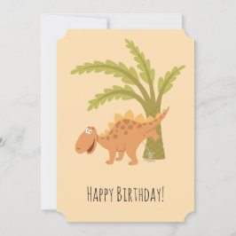 Grattis på födelsedagen Cute Roligt Dinosaur Dino 