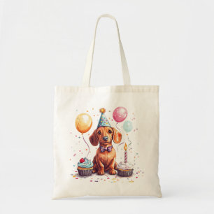Grattis på födelsedagen Dachshund Hund Tygkasse