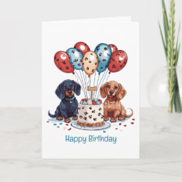 Grattis på födelsedagen Dachshund Hundar Kort