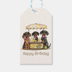 Grattis på födelsedagen Dachshund Hundar Lemonade Presentetikett