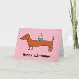 Grattis på födelsedagen Dachshund Kort